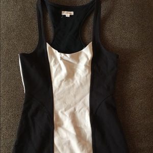 Black and white race back dress